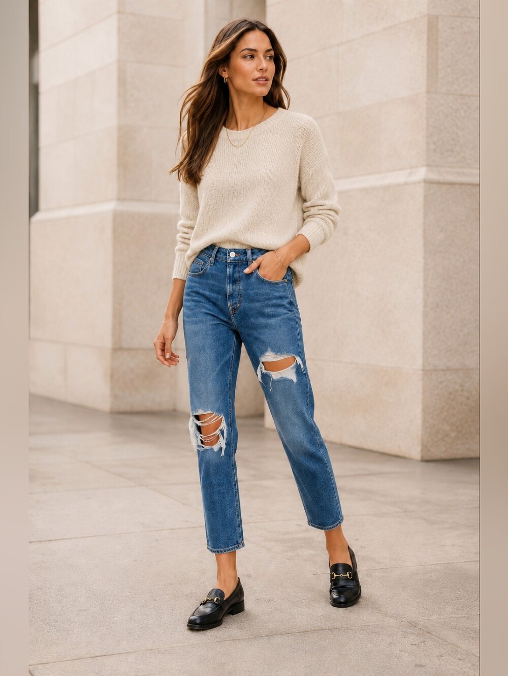 16. NWT American Eagle Denim Mom Straight Jean